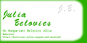 julia belovics business card